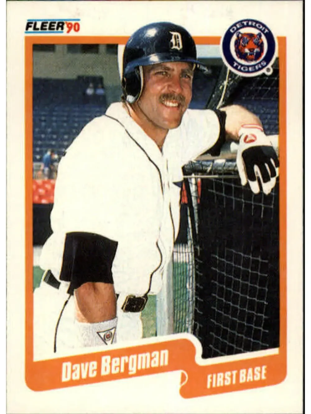 1990 Dave Bergman Fleer Baseball Card #600